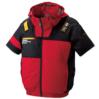 【一部即納】09905 HUMMER 空調風神服 チタンフード半袖ブルゾン ATACKBASE アタックベース ハーネス仕様 春夏 仕事着 ワークウェア ユニフォーム 作業着 作業服