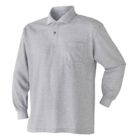 202015 長袖ポロシャツ ATACKBASE アタックベース 胸ポケット 作業着 作業服