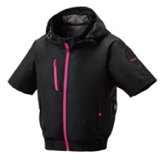 8845 The tough 空調風神服 チタンフード半袖ブルゾン ATACKBASE アタックベース 春夏 仕事着 ワークウェア ユニフォーム 作業着 作業服