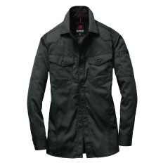 長袖シャツ 1515 BURTLE バートル JIST8118 帯電防止 ヘリンボーン素材 ストレッチ 作業着 作業服