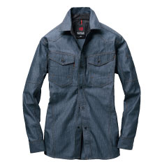長袖シャツ 1515 BURTLE バートル JIST8118 帯電防止 ヘリンボーン素材 ストレッチ 作業着 作業服
