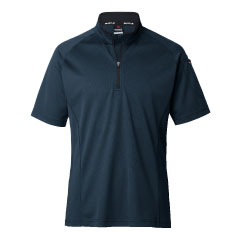 415半袖ジップシャツ バートル 作業着 作業服 吸収速乾 鹿の子 ドライメッシュ