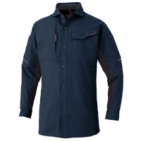 A-7068 ストレッチ長袖シャツ CO-COS コーコス 帯電防止 ストレッチ 反射 UVカット 作業着 作業服