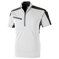 リフレクションZIP半袖ポロ 1721 中国産業 CUC 帯電防止 防汚 高視認 反射プリント ユニセックス トップス 作業服 作業着