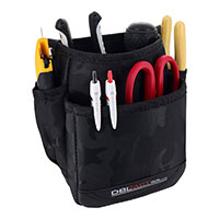 【即納】DT-02S-BC 2段腰袋 ブラック迷彩 DT 三共コーポレーション 腰袋 ツール 工具 作業着 作業服