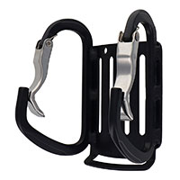 【即納】アルミツールフックダブル（マットブラック） DT-ABW-812B カラビナ アルミ 4ツ穴 固定 ツール 三共コーポレーション 工具ホルダー 工具 作業着 作業服