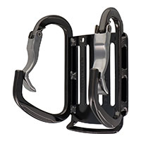 【即納】アルミツールフックダブル(ガンメタ) DT-ABW-812G カラビナ アルミ 4ツ穴 固定 ツール 三共コーポレーション 工具ホルダー 工具 作業着 作業服