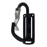 【即納】アルミツールフック(マットブラック) DT-AHB-811B カラビナ アルミ 2ツ穴 固定 工具 差 湾曲ゲート 爪付き ツール 三共コーポレーション 工具ホルダー 工具 作業着 作業服