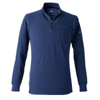 NRS206 ヘビーウェイトジップネックTシャツ 長袖 EVENRIVER イーブンリバー トップス 綿混 作業着 作業服