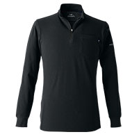 NRS206 ヘビーウェイトジップネックTシャツ 長袖 EVENRIVER イーブンリバー トップス 綿混 作業着 作業服