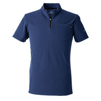 NRS216 ヘビーウェイトジップネックTシャツ 半袖 EVENRIVER イーブンリバー トップス 綿混 作業着 作業服