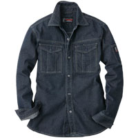 【インディゴブルーM～3Lは即納】SR-4006 スタンダードシャツ EVENRIVER イーブンリバー 綿100％ ワークウェア 作業服 作業着