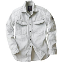 US-1106 フィッシャーストライプシャツ EVENRIVER イーブンリバー 綿100 ヘリンボン 作業着 作業服