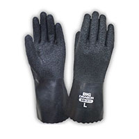 【一部即納】BD-311 ラバーハンズ 3双組 黒 富士グローブ 内綿 天然ゴム 手袋 作業着 作業服