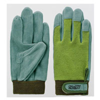 【即納】SW-301 S&W 国産牛床皮オイル加工 甲メリヤスマジック付 富士グローブ 牛皮手 国内なめし 床皮 オイル 作業着 作業服