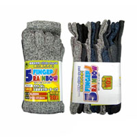 【即納】5555 5フィンガーレインボー 10足組 富士手袋 FUJITE 靴下 ソックス 作業着 作業服