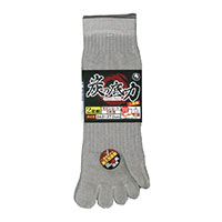 【即納】865 炭の底力 セミショート 5本指 2足組 富士手袋 靴下 ソックス 作業着 作業服