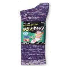 【即納】 3978-4P-L かかとキャッチ 先丸 モクカラー 4足組 福徳産業 靴下 ソックス 作業着 作業服