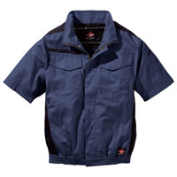 難燃半袖ブルゾン V4277 村上被服 HOOH 耐炎 耐熱 制電性 消臭テープ 作業服 作業着