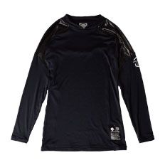 【即納】コトブキニット　3524　BOKURA WORKS ブラックアルミ裏ピーチ長袖アレンジクルーネック　秋冬作業服　作業着　ゴルフ　アウトドア