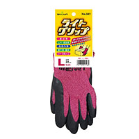 【一部即納】341 ライトグリップ レッド SHOWA ショーワ 背抜き 天然ゴム 特殊 手袋 作業着 作業服
