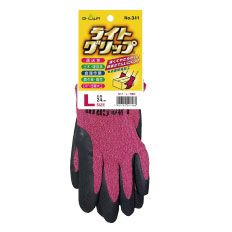 【即納】341 ライトグリップ レッド SHOWA ショーワ 背抜き 天然ゴム 特殊 手袋 作業着 作業服