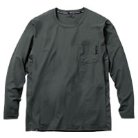 0595-52 長袖Tシャツ 胸ポケット有 ストレッチ 冷感 消臭 UVカット トップス 桑和 SOWA 作業着 作業服