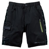 0648-17 ハーフパンツ ノータック ストレッチ 消臭 吸汗速乾 冷感 反射 短パン 半ズボン ボトムス G.GROUNF ジーグラウンド 桑和 SOWA 作業着 作業服