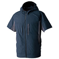 8349-01 空調半袖ブルゾン 桑和 SOWA 電動ファン専用ウエア 作業着 作業服 空調作業服  軽量 遮熱 ＵＶカット フルハーネス対応 横付ファン仕様