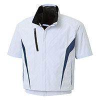 空調風神服 チタン加工半袖ブルゾン KF100 空調作業服 UVカット 着る扇風機  作業服 作業着