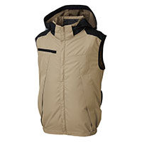 KF92502 チタン加工ベスト SUN-S サンエス UVカット フード付 空調 作業着 作業服