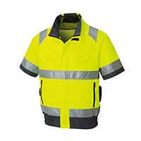 KF92520 Hi-Vis 半袖ブルゾン SUN-S サンエス 空調 高視認 空調風神服 作業着 作業服