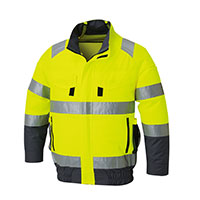 KF92521G フルハーネス対応 Hi-Vis 長袖ブルゾン SUN-S サンエス 空調 高視認 空調風神服 作業着 作業服