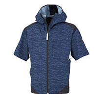 MK空調風神服フード付半袖 mk200 サンエス 空調風神服  空調作業服 UVカット 着る扇風機 作業服 作業着