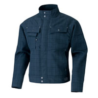 チェック柄長袖ブルゾン 7560-124 寅壱 TORA 軽量 リップ生地 オールシーズン対応 作業着 作業服