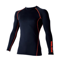 7996-617 長袖クールネックTシャツ 寅壱 TORA 春 夏 冷感 吸汗速乾 UVカット コンプレッション 長袖 トップス 作業着 作業服