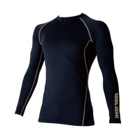 7996-617 長袖クールネックTシャツ 寅壱 TORA 春 夏 冷感 吸汗速乾 UVカット コンプレッション 長袖 トップス 作業着 作業服