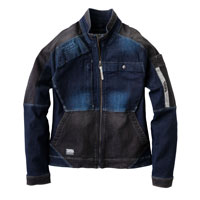 【一部即納】8840-124デニムブルゾン 寅壱 TORA ストレッチ 再帰性反射 高強度 ニーパッド対応 作業着 作業服