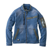 8860-124デニムブルゾン 寅壱 作業着 作業服 カジュアル 配色