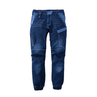 8860-235デニムカーゴジョガーパンツ 寅壱 TORA 遮熱 ストレッチ 吸汗性 点接触 作業着 作業服