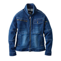 一部即納】8940-554デニムブルゾン 寅壱 作業着 作業服 カジュアル ヒッコリー