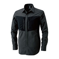 84605 ハイブリッドストレッチシャツ TSDESIGN ストレッチ 軽量 シンプル ストロングリップ DotAir ドットエア 無重力ゾーン 快適素材 作業服 作業着