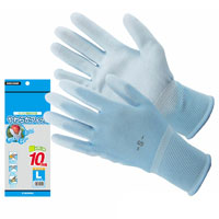 【即納】1510 やわらかフィット 青 ユニワールド 背抜き ウレタン 特殊 手袋 作業着 作業服