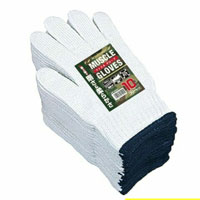 【即納】6400 マッスルグローブ 10双入 シノカバーリング2本半編 2P ユニワールド 軍手 特紡 作業着 作業服