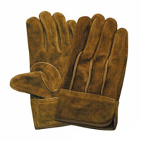 【即納】KS445 オイルブラウン牛床革 背縫い ユニワールド 牛皮手 オイル 背縫 作業着 作業服