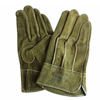 【即納】KS465 オイルオリーブ牛床革 背縫い ユニワールド 牛皮手 オイル 背縫 作業着 作業服