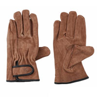 【即納】KS847 内綿オイルブラウン牛床革 手首ベルト ユニワールド 牛床皮 オイル 内綿マジック 作業着 作業服