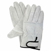 【即納】LG-320 豚スエード革 マジック 当付 ユニワールド 豚 皮手 豚クレ 手袋 作業着 作業服