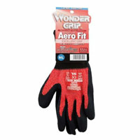 【即納】WG300 ワンダーグリップ エアロフィット レッド ユニワールド 背抜き 天然ゴム 特殊 手袋 作業着 作業服