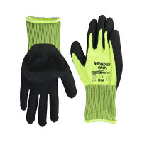【即納】WG501 ワンダーグリップブレス 蛍光イエロー ユニワールド 背抜き ニトリルゴム 特殊 手袋 作業着 作業服